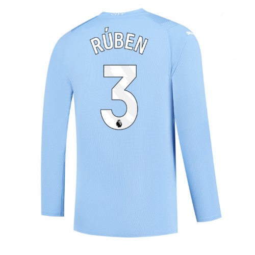 Maillot de foot Manchester City Ruben Dias #3 Domicile 2023-24 Manche Longue